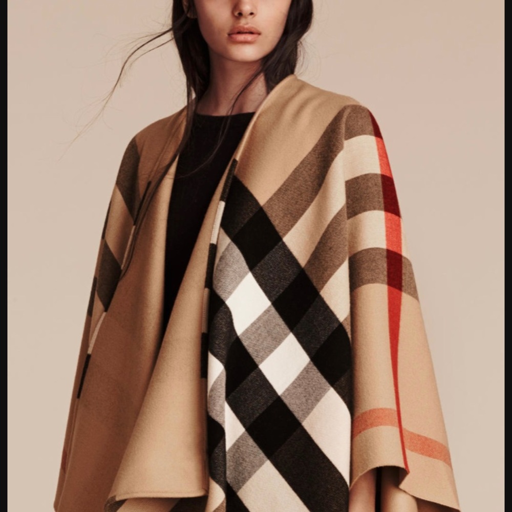 Burberry check poncho